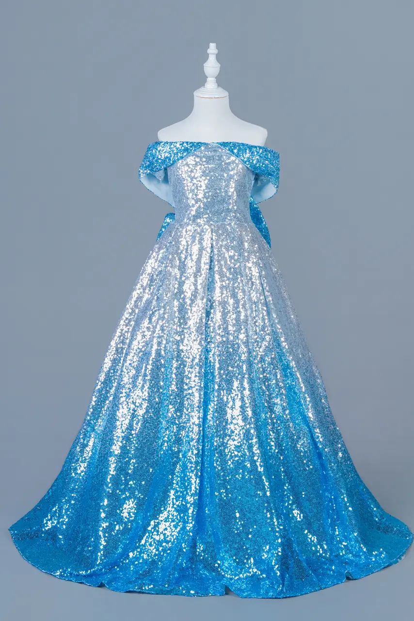 冰燦藍光花童禮服